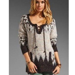 Free People chunky Nordic knit Sweater size XS EUC